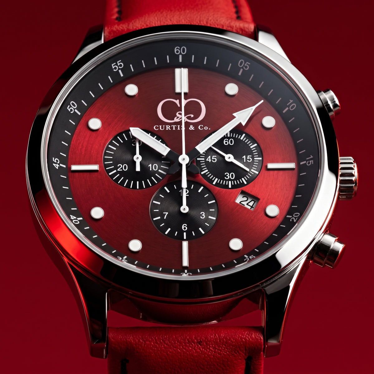 Big Time PULSE Crimson Red Chronograph 45MM