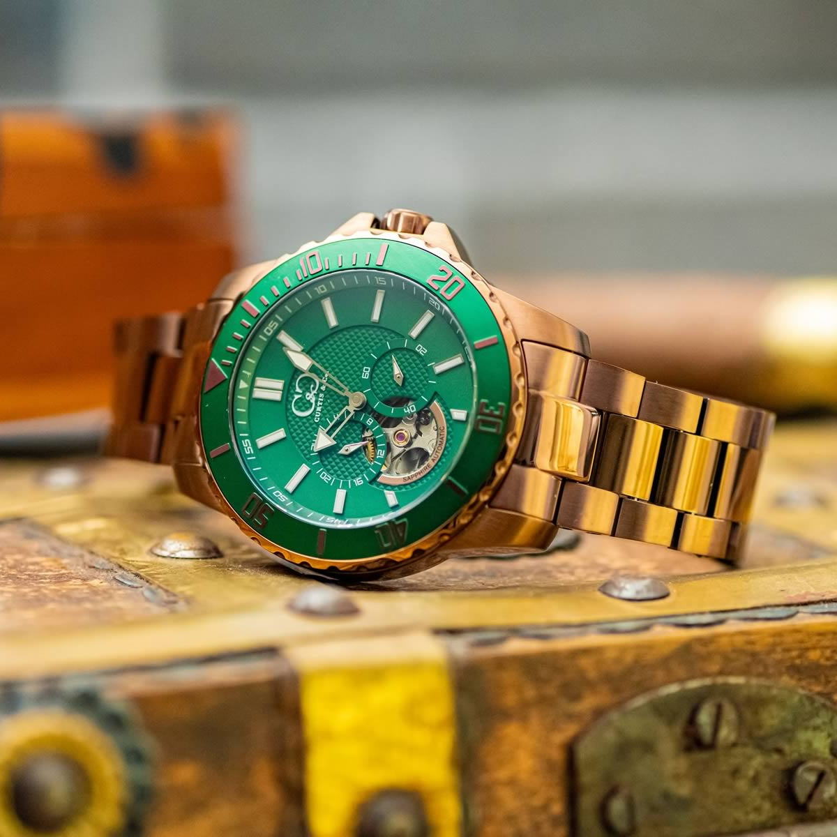 Big Time ROYALE Brown Green Dial Automatic 45MM