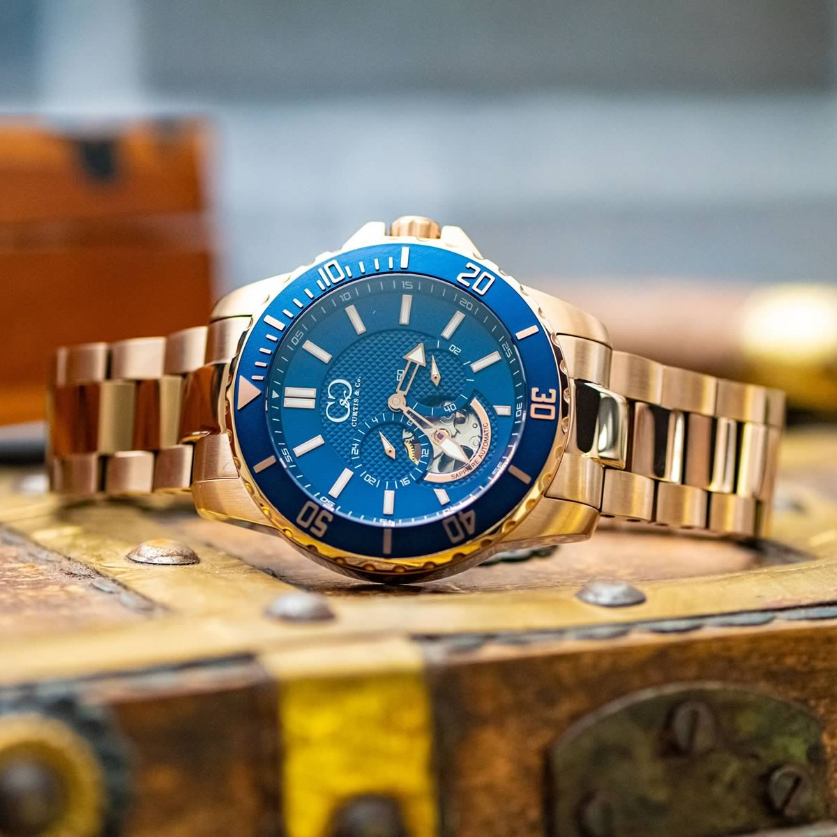 Big Time ROYALE Rose Gold Blue Dial Automatic 45MM
