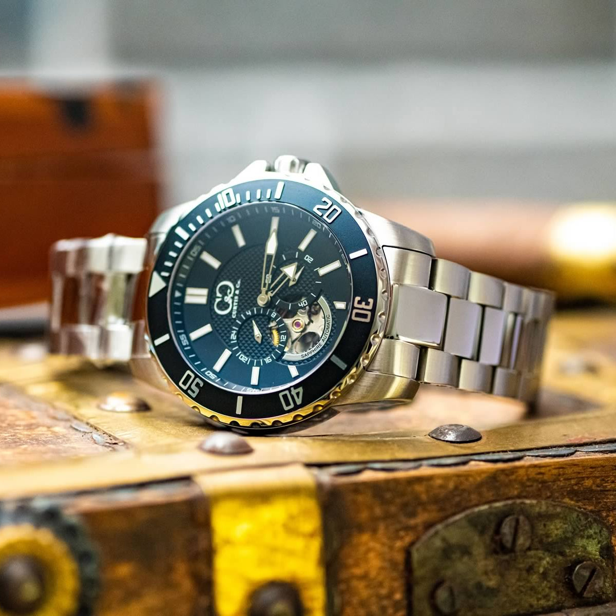 Big Time ROYALE Silver Black Dial Automatic 45MM