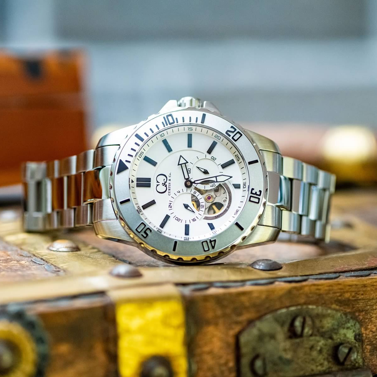 Big Time ROYALE Silver Case White Dial Automatic 45MM