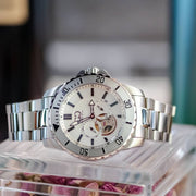 Big Time ROYALE Silver Case White Dial Automatic 45MM
