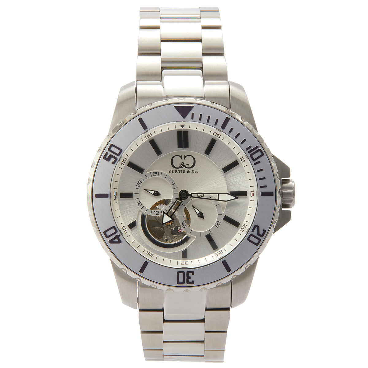 Big Time ROYALE Silver Case White Dial Automatic 45MM