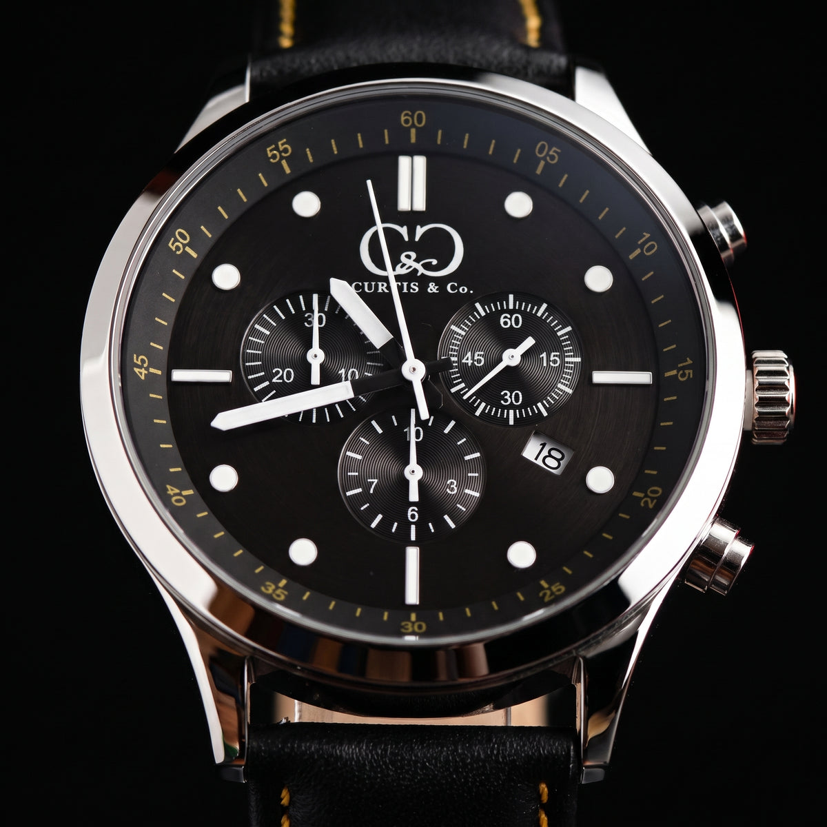 Big Time PULSE Noir Black Chronograph 45MM