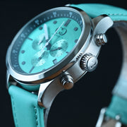 Big Time PULSE Aqua Turquoise Chronograph 45MM