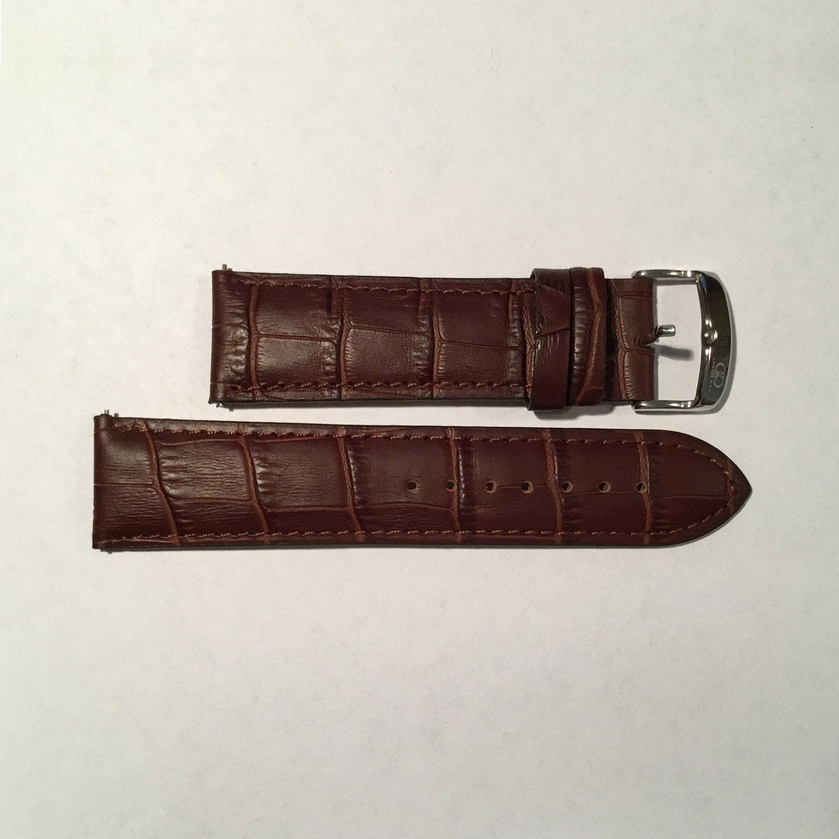 Crocodile Pattern Leather Watch Strap 24MM