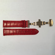 Big Time PASSPORT Crocodile Pattern Leather Deployment Strap 24MM