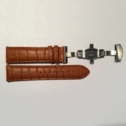 Big Time PASSPORT Crocodile Pattern Leather Deployment Strap 24MM