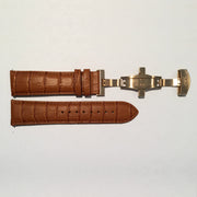 Big Time PASSPORT Crocodile Pattern Leather Deployment Strap 24MM