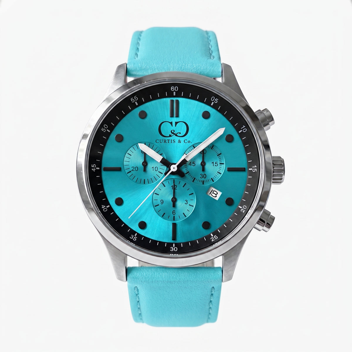 Big Time PULSE Aqua Turquoise Chronograph 45MM
