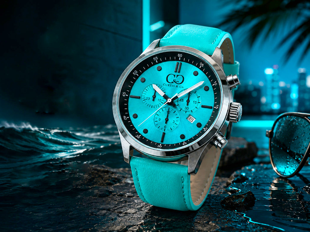 Big Time PULSE Aqua watch styled for effortless movement