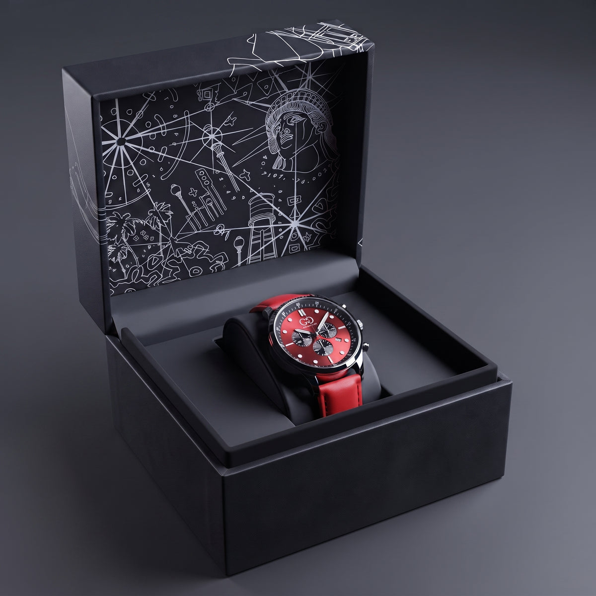 Big Time PULSE Crimson Red Chronograph 45MM