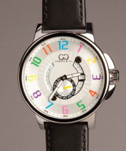 BIG TIME COOL (54mm) WHITE DIAL / COLOR NUMBERS / STAINLESS STEEL CASE