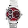 Curtis & Co Watches 42mm - Red Dial/Stainless Steel Case