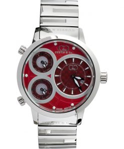 Curtis & Co Watches 42mm - Red Dial/Stainless Steel Case