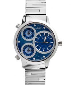 BIG TIME WORLD (50mm) BLUE DIAL / STAINLESS STEEL