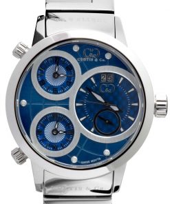 BIG TIME WORLD (57mm) BLUE DIAL / STAINLESS STEEL CASE