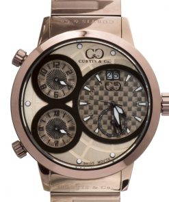 BIG TIME WORLD (57mm) ROSE GOLD DIAL / BROWN CASE