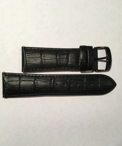 Black Crocodile Pattern Leather 26mm Strap with Black Buckle