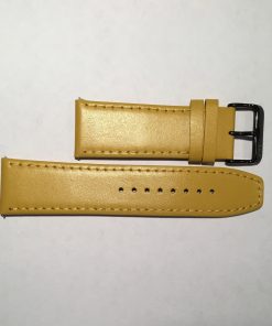 X-Long Yellow Leather 26mm Strap with Black Buckle