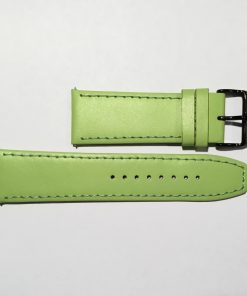 Green Leather 26mm Strap with Straight End and Black Buckle