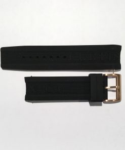 For Big Time PASSPORT only - Black Silicone 24mm Strap with Rose Gold Buckle