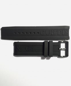 For Big Time PASSPORT only - Black Silicone 24mm Strap with Black Buckle