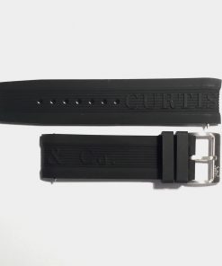For Big Time PASSPORT only - Black Silicone 24mm Strap with Stainless Steel Buckle