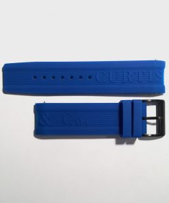 For Big Time PASSPORT only - Blue Silicone 24mm Strap with Black Buckle