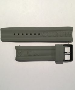 For Big Time PASSPORT only - Gray Silicone 24mm Strap with Black Buckle