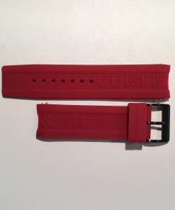 For Big Time PASSPORT only - Red Silicone 24mm Strap with Black Buckle