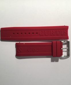 For Big Time PASSPORT only - Red Silicone 24mm Strap with Stainless Steel Buckle