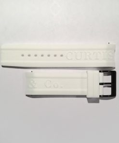 For Big Time PASSPORT only - White Silicone 24mm Strap with Black Buckle