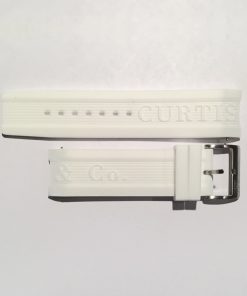 For Big Time PASSPORT only - White Silicone 24mm Strap with Stainless Steel Buckle